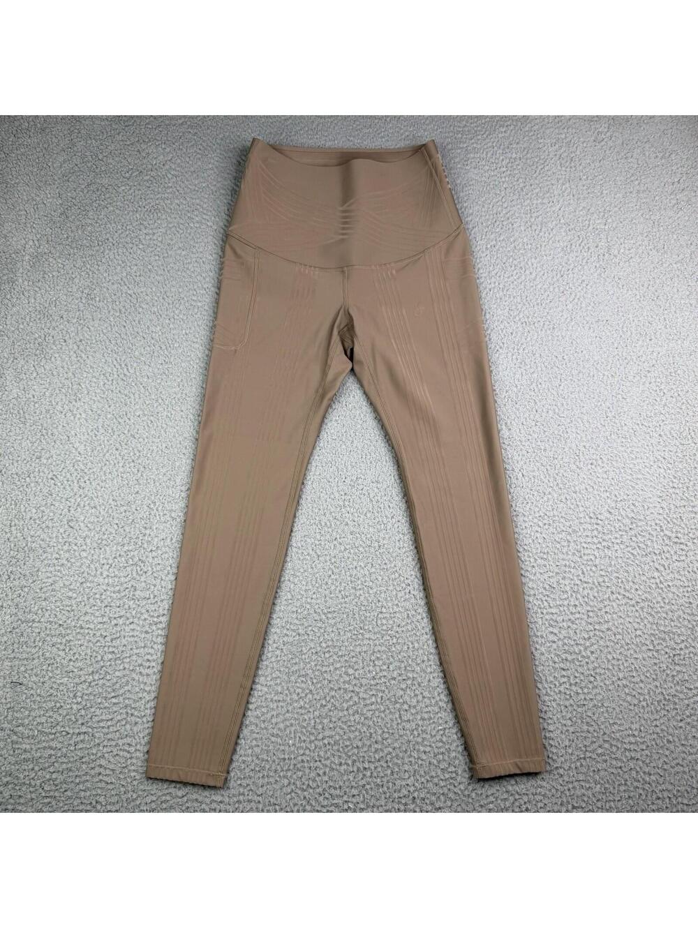 Fanka Body Sculpt Leggings Womens Sz XS (Reversible Wear) Compression Tan Beige